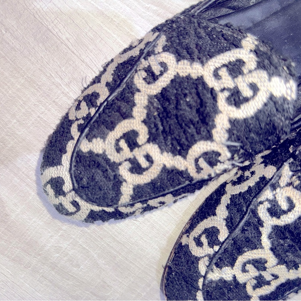 Black and Cream Patterned Inspired Loafers